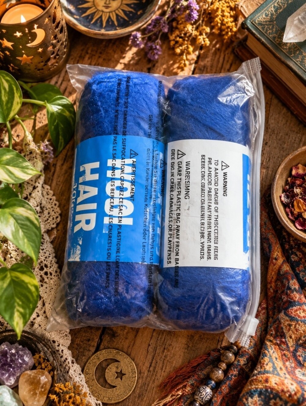 4/$15 Blue Acrylic Dread Braiding Hair DIY Loc Extensions Festival Boho Y2K